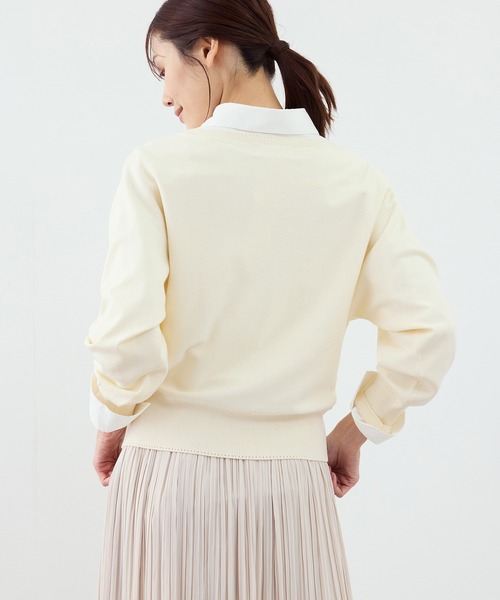 ROPE' PICNIC(ロペピクニック)の「ラメ混アイレットドルマンニット(ニット/セーター・レディース・ライトグレー/ブルー/ベージュ/キナリ・FREE)」の18枚目の写真