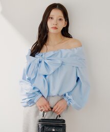 Chico（チコ）の「オフショルリボンバルーンブラウス（シャツ/ブラウス）」