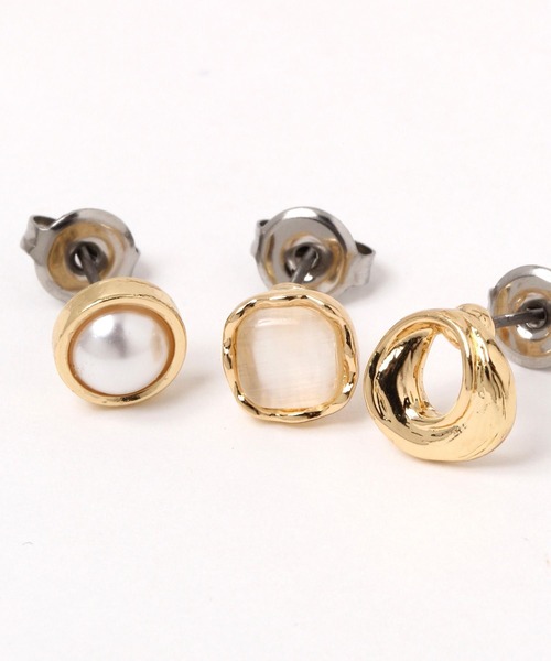 GLOBAL WORK（グローバルワーク）の「7点SETピアス/640180（ピアス（両耳用）・レディース・ホワイト/ホワイト系その他3/ホワイト系その他2・FREE）」の4枚目の写真