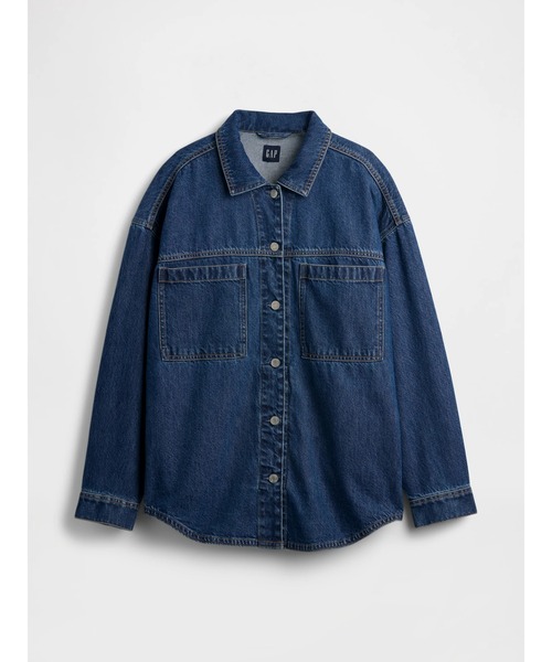 GAP（ギャップ）の「オーバーサイズ デニム シャケット（デニムジャケット・レディース・インディゴブルー・XXS/L/M/S/XS）」の3枚目の写真