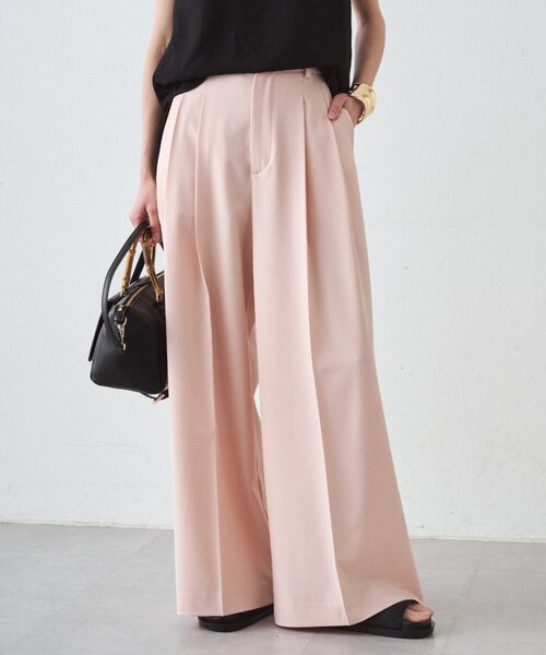 LOUNGEDRESS(ラウンジドレス)の「NEW2タックワイドパンツ(その他パンツ・レディース・ブラック/アイボリー/ピンク/ベージュ・MEDIUM/SMALL)」の4枚目の写真