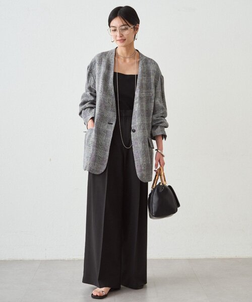 LOUNGEDRESS(ラウンジドレス)の「NEW2タックワイドパンツ(その他パンツ・レディース・ブラック/アイボリー/ピンク/ベージュ・MEDIUM/SMALL)」の6枚目の写真