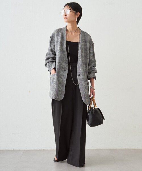 LOUNGEDRESS(ラウンジドレス)の「NEW2タックワイドパンツ(その他パンツ・レディース・ブラック/アイボリー/ピンク/ベージュ・MEDIUM/SMALL)」の7枚目の写真