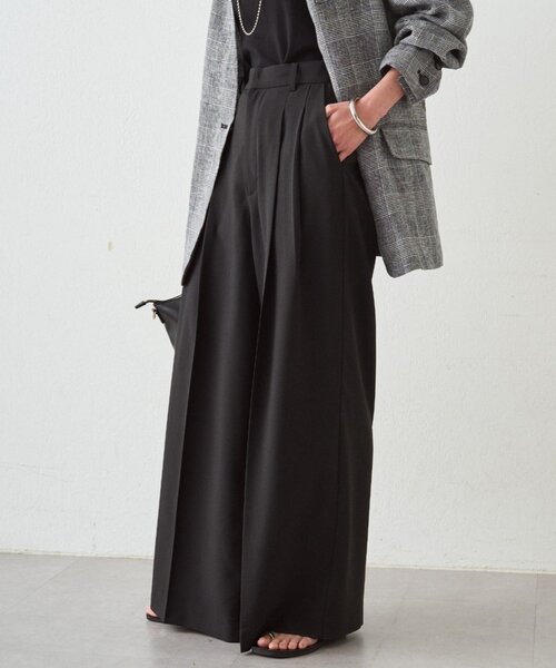 LOUNGEDRESS(ラウンジドレス)の「NEW2タックワイドパンツ(その他パンツ・レディース・ブラック/アイボリー/ピンク/ベージュ・MEDIUM/SMALL)」の10枚目の写真