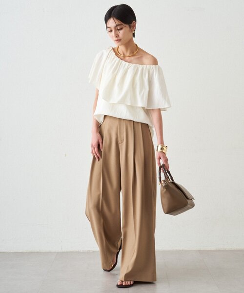 LOUNGEDRESS(ラウンジドレス)の「NEW2タックワイドパンツ(その他パンツ・レディース・ブラック/アイボリー/ピンク/ベージュ・MEDIUM/SMALL)」の21枚目の写真