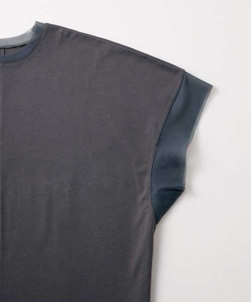 ReDial(リダイアル)の「チュールネットコンビゆるT(Tシャツ/カットソー・レディース・チャコールグレー/ブラック/ベージュ・M/3L/LL/L)」の12枚目の写真