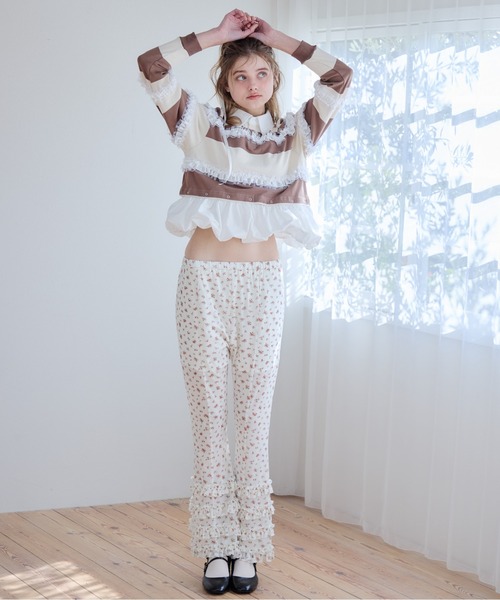 etre loin（エトルワン）の「Balloon hem rugby shirt（Tシャツ/カットソー・レディース・ブラック/モカ/グレー・M）」の19枚目の写真