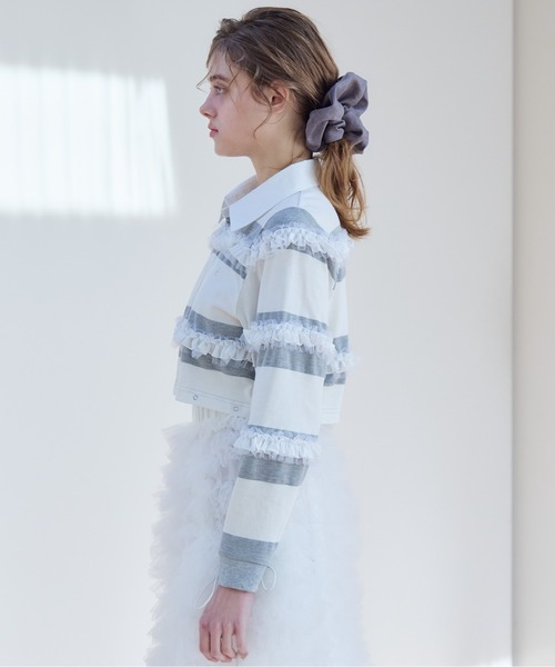 etre loin（エトルワン）の「Balloon hem rugby shirt（Tシャツ/カットソー・レディース・ブラック/モカ/グレー・M）」の16枚目の写真