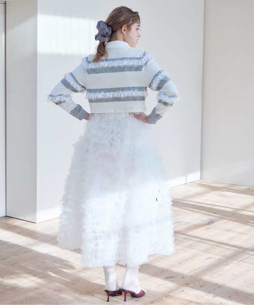 etre loin（エトルワン）の「Balloon hem rugby shirt（Tシャツ/カットソー・レディース・ブラック/モカ/グレー・M）」の14枚目の写真