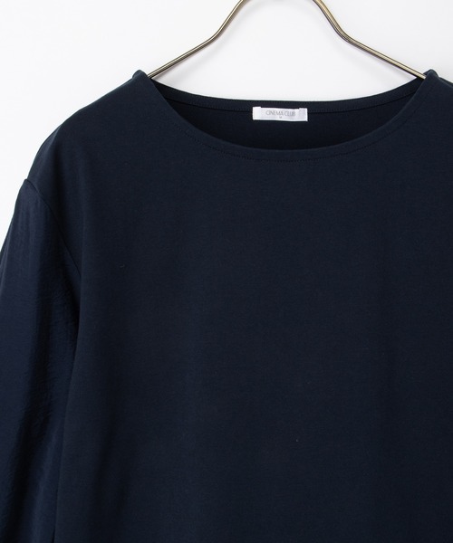 Honeys（ハニーズ）の「７分デザイン袖トップス（Tシャツ/カットソー・レディース・ネイビー/グレイッシュベージュ/ブラック/オフホワイト・L/LL/M/S）」の22枚目の写真