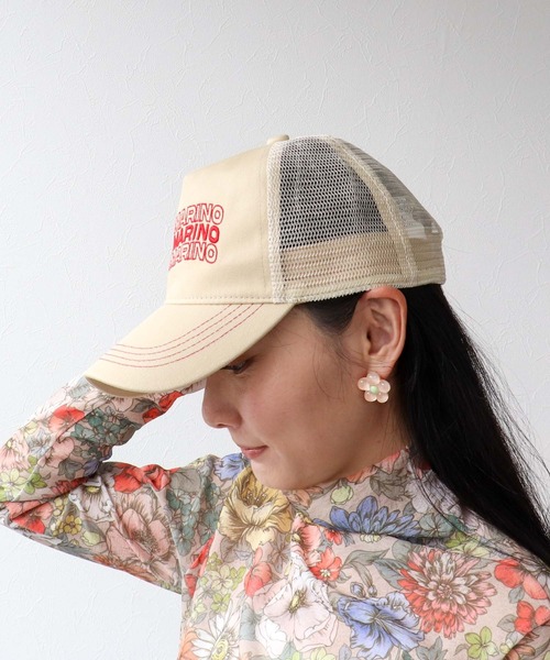 Three Four Time(スリーフォータイム)の「メッシュ刺繍キャップ(キャップ・レディース・アイボリー/ブラウン/ブルー・FREE)」の12枚目の写真