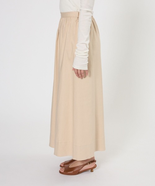 BABYLONE(バビロン)の「リネンレーヨンスカート<セットアップ対応>(スカート・レディース・ダークブラウン/ベージュ・38inch/36inch)」の13枚目の写真