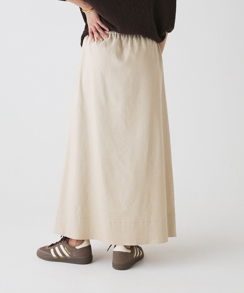 BABYLONE(バビロン)の「リネンレーヨンスカート<セットアップ対応>(スカート・レディース・ダークブラウン/ベージュ・38inch/36inch)」の21枚目の写真