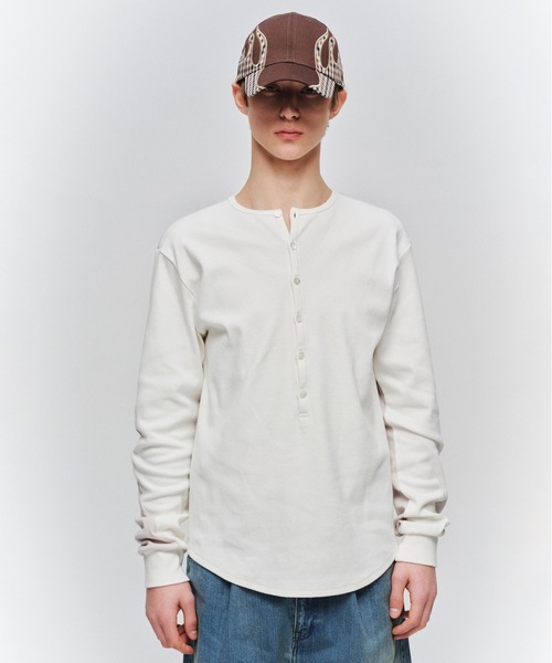 JIEDA（ジエダ）の「SWITCHING HENRY NECK L/S（Tシャツ/カットソー・メンズ・グレー系1/ブラウン系/グレー系2/ホワイト系・2/1）」の20枚目の写真
