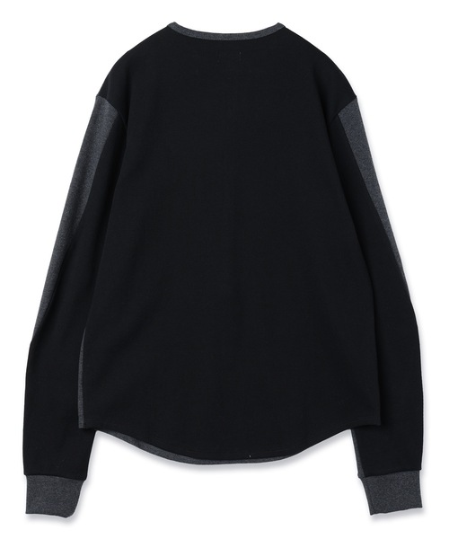 JIEDA（ジエダ）の「SWITCHING HENRY NECK L/S（Tシャツ/カットソー・メンズ・グレー系1/ブラウン系/グレー系2/ホワイト系・2/1）」の6枚目の写真