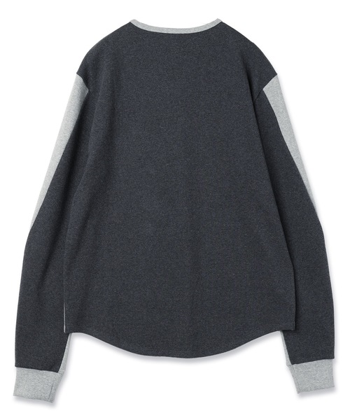JIEDA（ジエダ）の「SWITCHING HENRY NECK L/S（Tシャツ/カットソー・メンズ・グレー系1/ブラウン系/グレー系2/ホワイト系・2/1）」の10枚目の写真