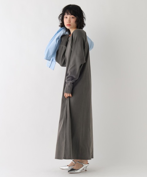 BAYFLOW（ベイフロー）の「[WEB限定]カットワンピース（ワンピース・レディース・チャコール/ベージュ/ブルー/オフホワイト・SMALL/MEDIUM）」の13枚目の写真