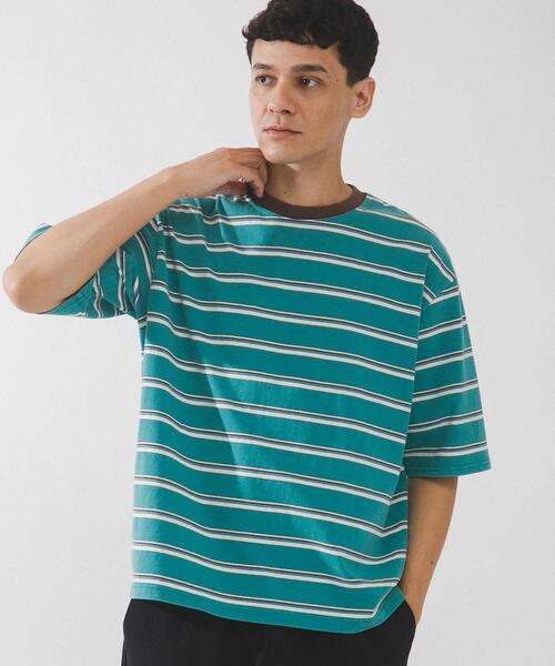 01y UNDER COVER マルチボーダーカットソー 迷彩 初期 レア セール】マルチボーダーショートスリーブTシャツ（Tシャツ/カットソー