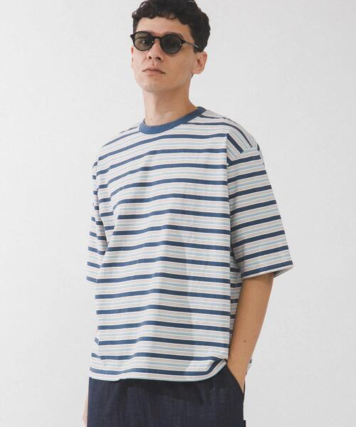 マルチボーダーショートスリーブTシャツ（Tシャツ/カットソー）｜URBAN