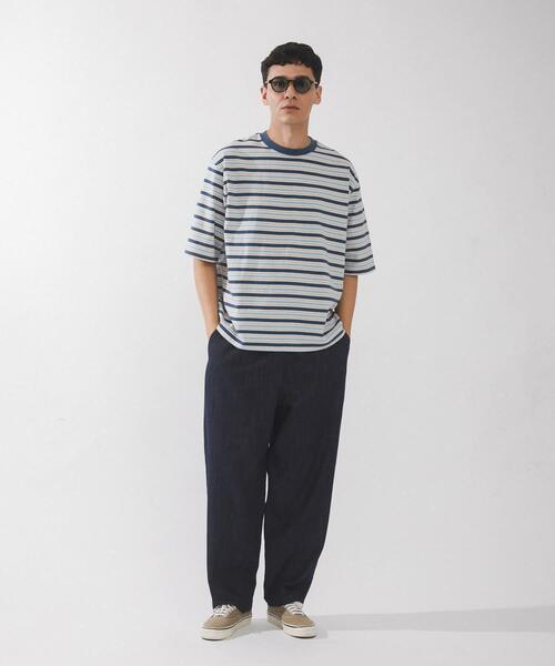 URBAN RESEARCH Sonny Label(アーバンリサーチサニーレーベル)の「マルチボーダーショートスリーブTシャツ(Tシャツ/カットソー・メンズ・ブルー系その他/グリーン系その他/ピンク系その他・MEDIUM/LARGE)」の4枚目の写真