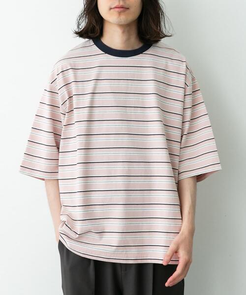URBAN RESEARCH Sonny Label(アーバンリサーチサニーレーベル)の「マルチボーダーショートスリーブTシャツ(Tシャツ/カットソー・メンズ・ブルー系その他/グリーン系その他/ピンク系その他・MEDIUM/LARGE)」の18枚目の写真