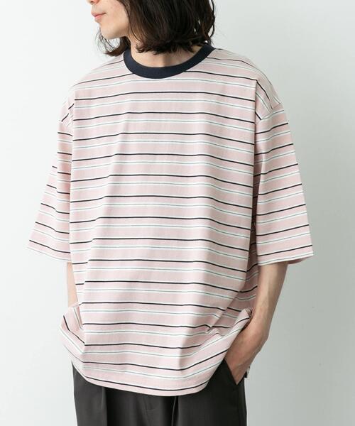 URBAN RESEARCH Sonny Label(アーバンリサーチサニーレーベル)の「マルチボーダーショートスリーブTシャツ(Tシャツ/カットソー・メンズ・ブルー系その他/グリーン系その他/ピンク系その他・MEDIUM/LARGE)」の17枚目の写真
