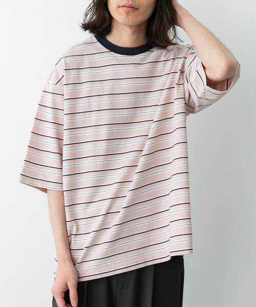 URBAN RESEARCH Sonny Label(アーバンリサーチサニーレーベル)の「マルチボーダーショートスリーブTシャツ(Tシャツ/カットソー・メンズ・ブルー系その他/グリーン系その他/ピンク系その他・MEDIUM/LARGE)」の16枚目の写真