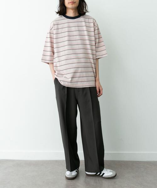 URBAN RESEARCH Sonny Label(アーバンリサーチサニーレーベル)の「マルチボーダーショートスリーブTシャツ(Tシャツ/カットソー・メンズ・ブルー系その他/グリーン系その他/ピンク系その他・MEDIUM/LARGE)」の15枚目の写真