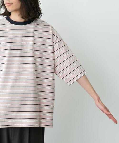 URBAN RESEARCH Sonny Label(アーバンリサーチサニーレーベル)の「マルチボーダーショートスリーブTシャツ(Tシャツ/カットソー・メンズ・ブルー系その他/グリーン系その他/ピンク系その他・MEDIUM/LARGE)」の10枚目の写真