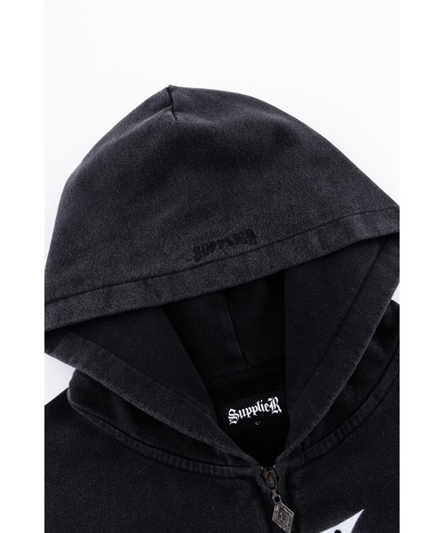 SUPPLIER(サプライヤー)の「ジップパーカー|Dusty Iron Cross Rhinestone Zip Hoodie|SUPPLIER(パーカー・メンズ・ブラック/パープル・SMALL/MEDIUM/LARGE/X-LARGE/XX-LARGE)」の7枚目の写真