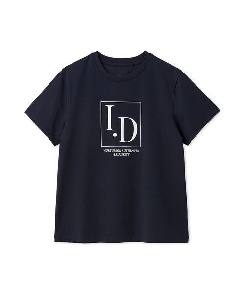 FRAY I.D(フレイアイディー)の「I.DロゴプリントTシャツ(Tシャツ/カットソー・レディース・ホワイト/ネイビー・F)」の2枚目の写真