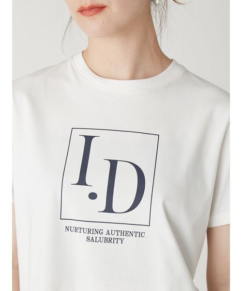 FRAY I.D(フレイアイディー)の「I.DロゴプリントTシャツ(Tシャツ/カットソー・レディース・ホワイト/ネイビー・F)」の6枚目の写真