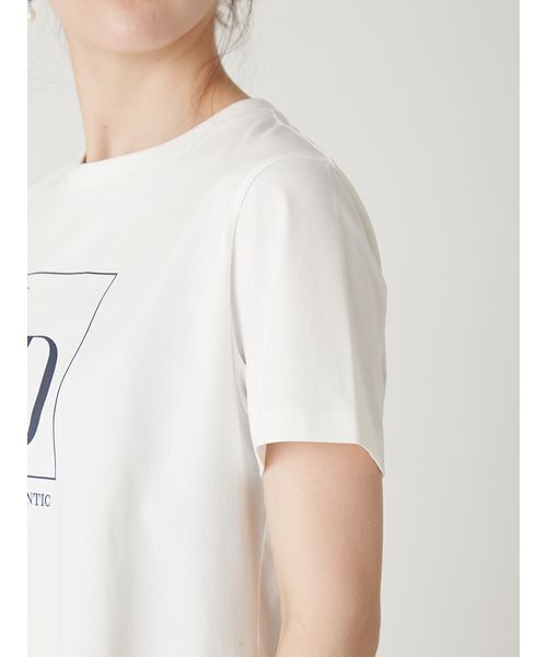 FRAY I.D(フレイアイディー)の「I.DロゴプリントTシャツ(Tシャツ/カットソー・レディース・ホワイト/ネイビー・F)」の7枚目の写真