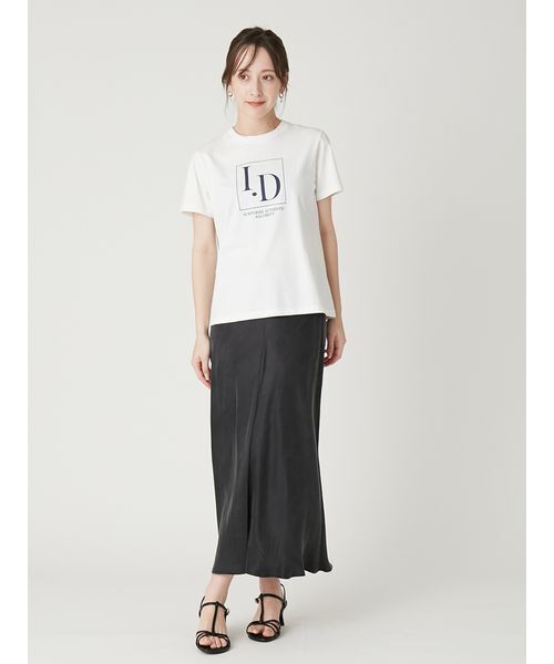 FRAY I.D(フレイアイディー)の「I.DロゴプリントTシャツ(Tシャツ/カットソー・レディース・ホワイト/ネイビー・F)」の11枚目の写真