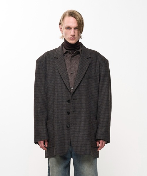 Juha（ユハ）の「OVERSIZED CHECK JACKET（テーラードジャケット