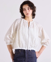 Marilyn Moon（マリリンムーン）の「reversible sheer lace blouson（ブルゾン）」