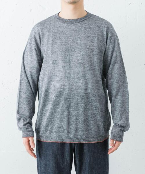 crepuscule（クレプスキュール）の「crepuscule　W/G Rametriming Pullover（ニット/セーター・メンズ・ブラック/ネイビー/グレー・1/2）」の14枚目の写真