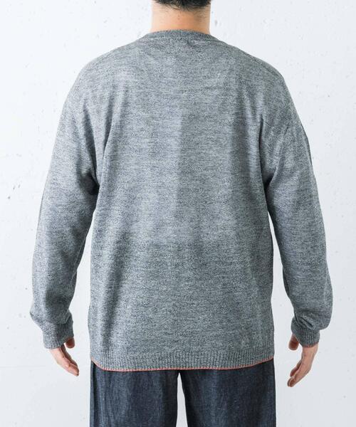 crepuscule（クレプスキュール）の「crepuscule　W/G Rametriming Pullover（ニット/セーター・メンズ・ブラック/ネイビー/グレー・1/2）」の4枚目の写真
