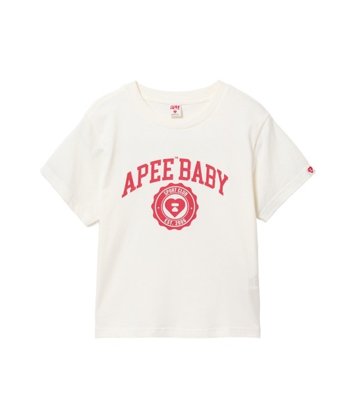 A BATHING APE(アベイシングエイプ)の「APEE BABY PRINT CROP TEE #2(Tシャツ/カットソー・レディース・アイボリー・X-SMALL/SMALL)」の1枚目の写真