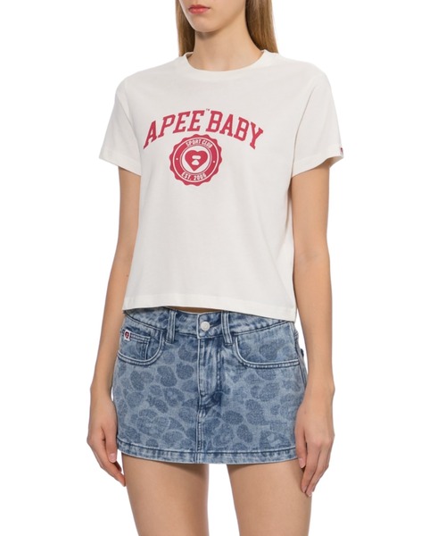 A BATHING APE(アベイシングエイプ)の「APEE BABY PRINT CROP TEE #2(Tシャツ/カットソー・レディース・アイボリー・X-SMALL/SMALL)」の3枚目の写真