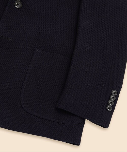 BROOKS BROTHERS(ブルックスブラザーズ)の「コットン ニット テキスチャード シングル2釦ジャケット Classic(テーラードジャケット・メンズ・ネイビー・LARGE/SMALL)」の3枚目の写真