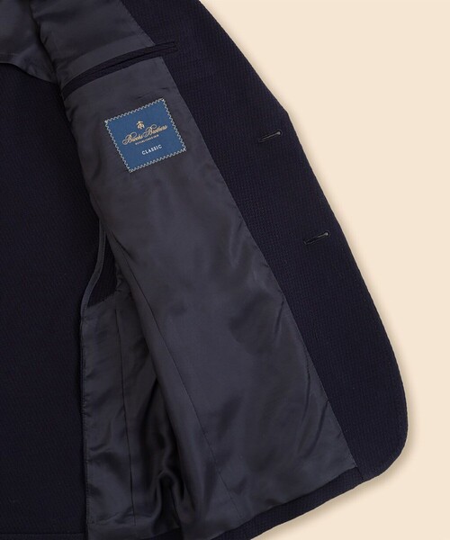 BROOKS BROTHERS(ブルックスブラザーズ)の「コットン ニット テキスチャード シングル2釦ジャケット Classic(テーラードジャケット・メンズ・ネイビー・LARGE/SMALL)」の6枚目の写真