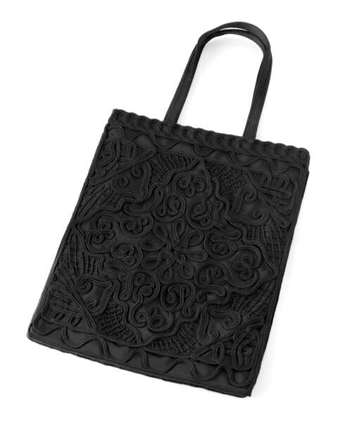 ANEMONE(アネモネ)の「刺しゅうサブバッグ(ハンドバッグ・レディース・ブラック/グレー/オフホワイト・FREE)」の6枚目の写真