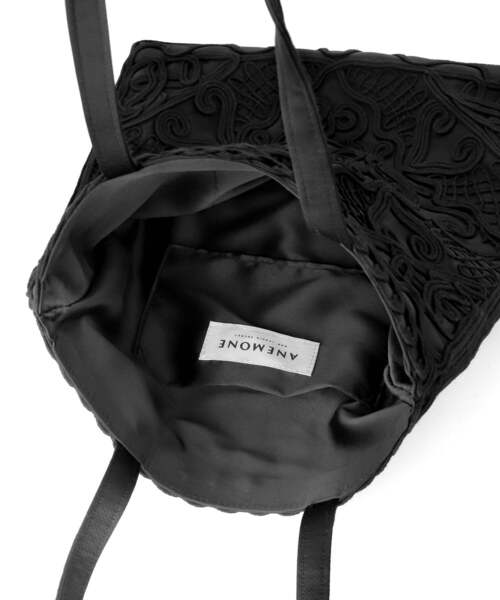 ANEMONE(アネモネ)の「刺しゅうサブバッグ(ハンドバッグ・レディース・ブラック/グレー/オフホワイト・FREE)」の8枚目の写真