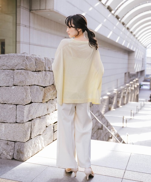 Sirin(シリン)の「ペーパーミックスニット(ニット/セーター・レディース・ブルー/オフホワイト/グレイッシュベージュ/ネイビー/ライトイエロー/チャコールグレー・FREE)」の9枚目の写真