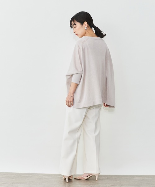 Sirin(シリン)の「ペーパーミックスニット(ニット/セーター・レディース・ブルー/オフホワイト/グレイッシュベージュ/ネイビー/ライトイエロー/チャコールグレー・FREE)」の14枚目の写真