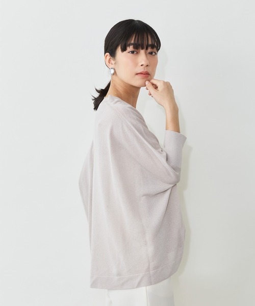 Sirin(シリン)の「ペーパーミックスニット(ニット/セーター・レディース・ブルー/オフホワイト/グレイッシュベージュ/ネイビー/ライトイエロー/チャコールグレー・FREE)」の19枚目の写真