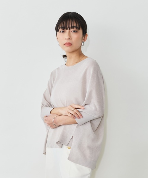 Sirin(シリン)の「ペーパーミックスニット(ニット/セーター・レディース・ブルー/オフホワイト/グレイッシュベージュ/ネイビー/ライトイエロー/チャコールグレー・FREE)」の16枚目の写真