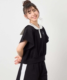 a.v.v（アーヴェヴェ）の「[130-160]配色セーラーカラー裏毛セットアップ（セットアップ）」