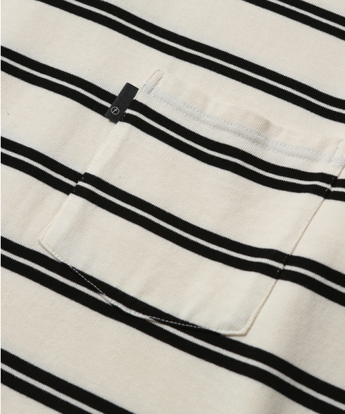 MOIF（モイフ）の「[SS26] WIDE POLO L/S SHIRT / ECRU STRIPE（ポロシャツ・メンズ・その他・1(S)/2(M)/3(L)）」の6枚目の写真